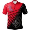 NCAA Ole Miss Rebels Custom Text Red Black Celtic Polo Shirt