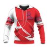 NCAA Ole Miss Rebels Red White Ball Pullover Hoodie