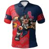NCAA Ole Miss Rebels Custom Number Red Blue Polo Shirt V2