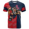 NCAA Ole Miss Rebels Custom Number Red Blue T-Shirt V2