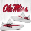 NCAA Ole Miss Rebels White Red Yeezy Boost Sneakers