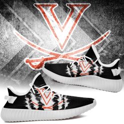NCAA Virginia Cavaliers Black Scratch Yeezy Boost Sneakers