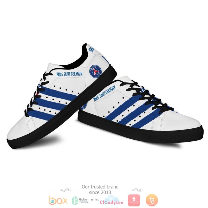 Paris Saint-Germain FC White Blue Stan Smith Shoes