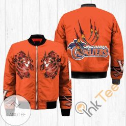 NCAA Virginia Cavaliers Orange Scratch Bomber Jacket