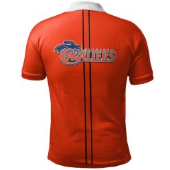 Alternative view of NCAA Virginia Cavaliers Custom Text Orange Black Polo Shirt