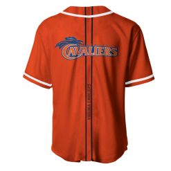 Alternative view of NCAA Virginia Cavaliers Custom Text Orange Black Baseball Jersey