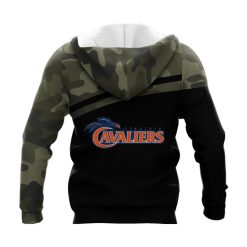 Alternative view of NCAA Virginia Cavaliers Black Camo Zip Up Hoodie
