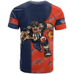 Alternative view of NCAA Virginia Cavaliers Custom Number Orange Blue T-Shirt V2