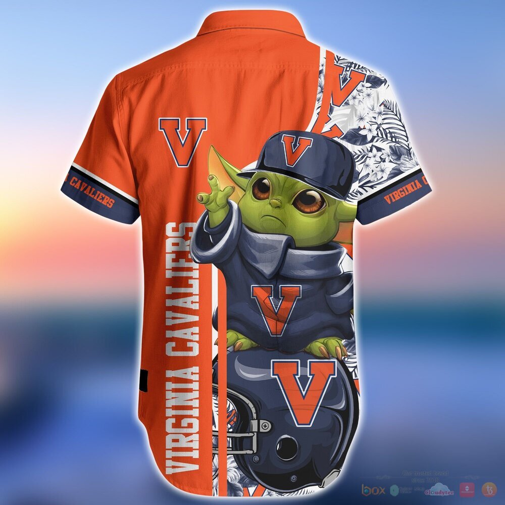 NCAA Virginia Cavaliers Baby Yoda Hawaiian Shirt NCAA Virginia Cavaliers Baby Yoda Hawaiian Shirt