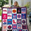 NCAA Ole Miss Rebels White Blue Quilt Blanket