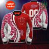 NCAA Indiana Hoosiers Custom Number Crimson Bomber Jacket