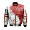 NCAA Indiana Hoosiers White Crimson Ball Bomber Jacket