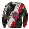 NCAA Indiana Hoosiers Red Flowers White Sweatshirt