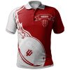 NCAA Indiana Hoosiers White Crimson Ball Polo Shirt