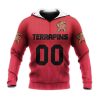 NCAA Maryland Terrapins Custom Text Number Red Pullover Hoodie V14