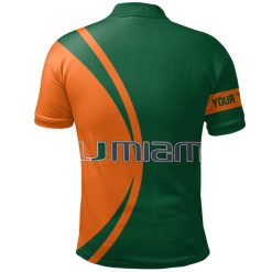Alternative view of NCAA Miami Hurricanes Custom Text Champions Polo Shirt