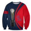 NCAA Ole Miss Rebels Custom Text Red Blue Champions Sweatshirt
