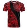 NCAA Ole Miss Rebels Red Black Polynesian T-Shirt