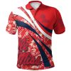 NCAA Ole Miss Rebels Red Hibiscus Polo Shirt