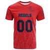 NCAA Ole Miss Rebels Custom Text Number Red Ombre T-Shirt