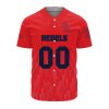 NCAA Ole Miss Rebels Custom Text Number Red Ombre Baseball Jersey