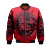 NCAA Ole Miss Rebels Custom Text Number Red Camouflage Bomber Jacket