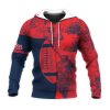 NCAA Ole Miss Rebels Red Blue Graffiti Spray Pullover Hoodie