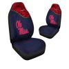 NCAA Ole Miss Rebels Blue Red Grunge Polynesian Car Seat Covers