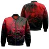 NCAA Ole Miss Rebels Coconut Tree Tropical Grunge Bomber Jacket