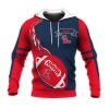 NCAA Ole Miss Rebels Red Flame Ball Blue Pullover Hoodie