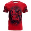 NCAA Ole Miss Rebels Custom Text Number Red Camouflage T-Shirt