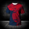 NCAA Ole Miss Rebels Red Blue Graffiti Spray T-Shirt
