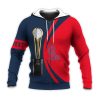 NCAA Ole Miss Rebels Custom Text Red Blue Champions Zip Up Hoodie