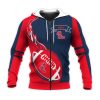 NCAA Ole Miss Rebels Red Flame Ball Blue Zip Up Hoodie
