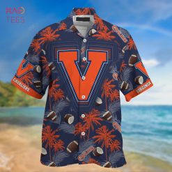 Alternative view of NCAA Virginia Cavaliers Coconut Blue Orange Hawaiian Shirt