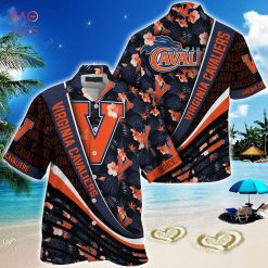 NCAA Virginia Cavaliers Blue Orange Hawaiian Shirt V2