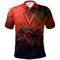 NCAA Virginia Cavaliers Coconut Tree Polo Shirt