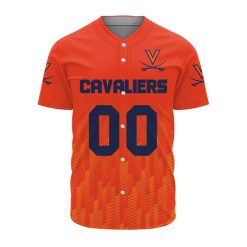 NCAA Virginia Cavaliers Custom Text Number Orange Baseball Jersey V9