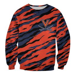 NCAA Virginia Cavaliers Orange Blue Sweatshirt V10