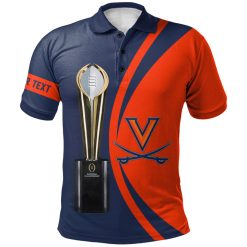 NCAA Virginia Cavaliers Custom Text Champions Polo Shirt