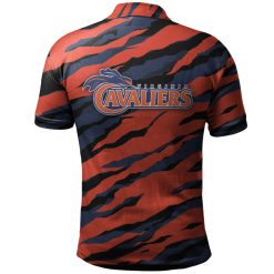 Alternative view of NCAA Virginia Cavaliers Orange Blue Polo Shirt V10