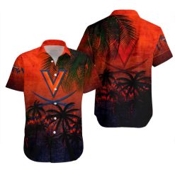 Alternative view of NCAA Virginia Cavaliers Coconut Tree Hawaiian Shirt