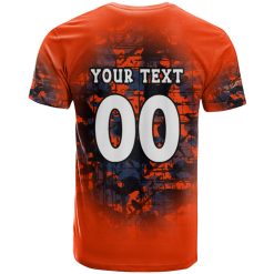 Alternative view of NCAA Virginia Cavaliers Custom Text Number Orange Zip Up Hoodie V3
