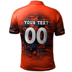 Alternative view of NCAA Virginia Cavaliers Custom Text Number Orange Polo Shirt V3