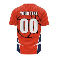 Alternative view of NCAA Virginia Cavaliers Custom Text Number Orange Baseball Jersey V8