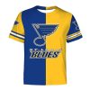 NHL St. Louis Blues Yellow Half Color T-Shirt