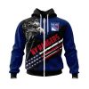 NHL New York Rangers Eagle US Flag Zip Up Hoodie