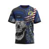 NHL St. Louis Blues US Flag Skull T-Shirt