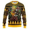 NHL Pittsburgh Penguins Black Gold Baby Groot Ugly Christmas Sweater