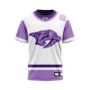 NHL Nashville Predators Custom Name Number Fight Cancer Jersey T-Shirt